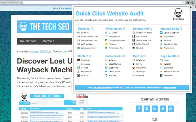 Quick Click Website Audit chrome谷歌浏览器插件_扩展第1张截图