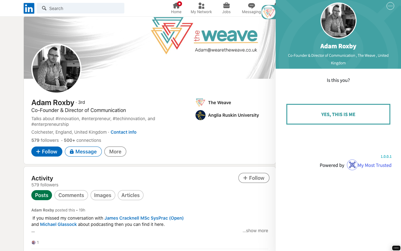 The Weave Networker chrome谷歌浏览器插件_扩展第1张截图