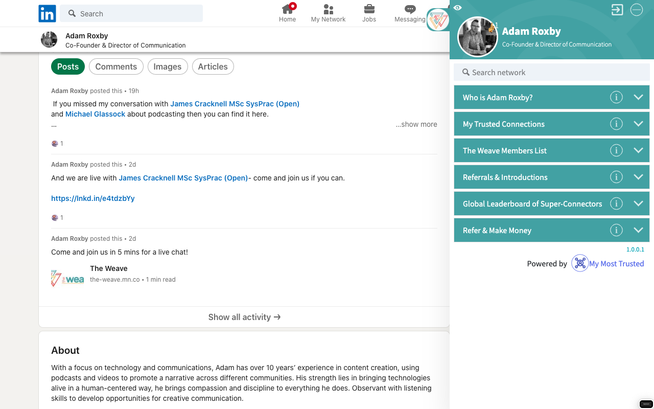 The Weave Networker chrome谷歌浏览器插件_扩展第3张截图