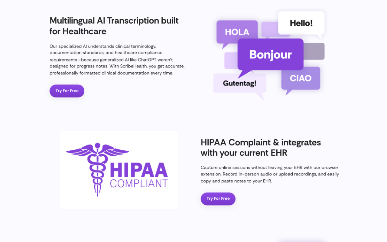 Scribe Health: AI Medical Scribe & Note Take chrome谷歌浏览器插件_扩展第2张截图