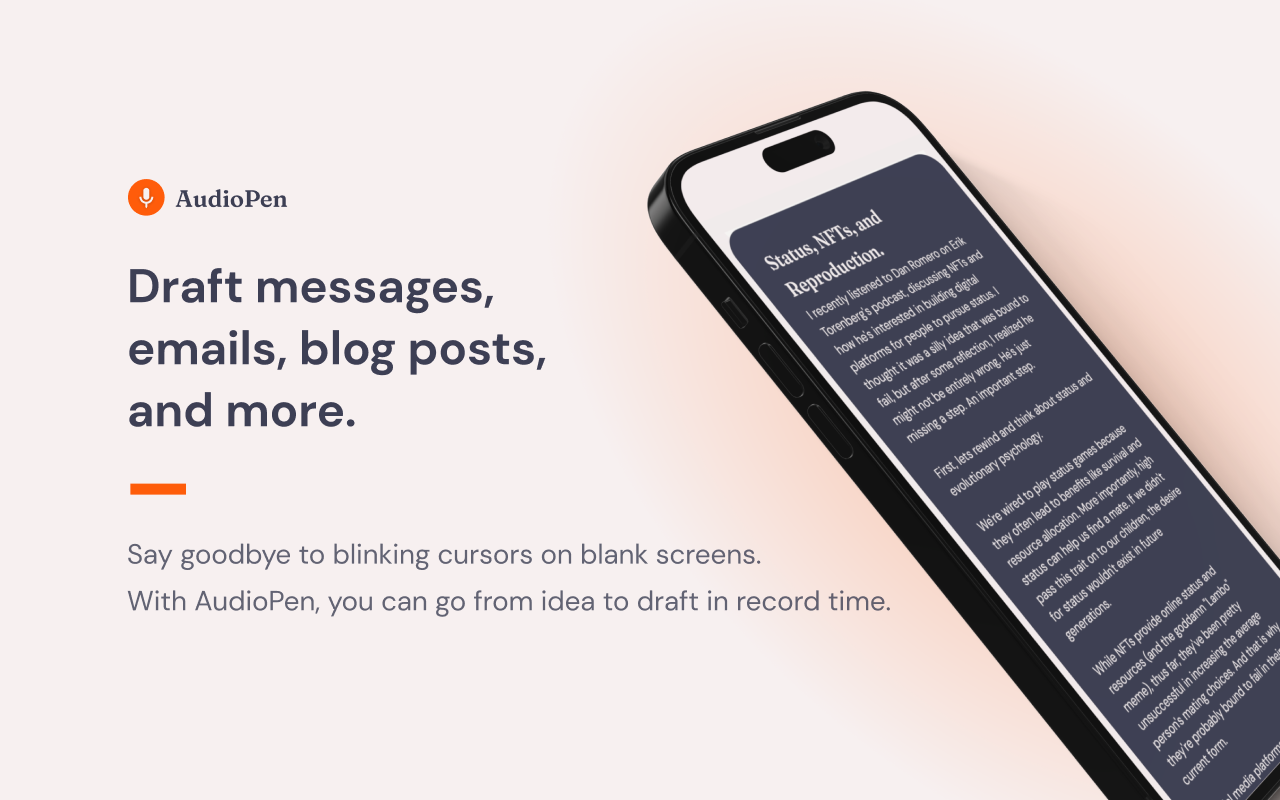 AudioPen chrome谷歌浏览器插件_扩展第3张截图