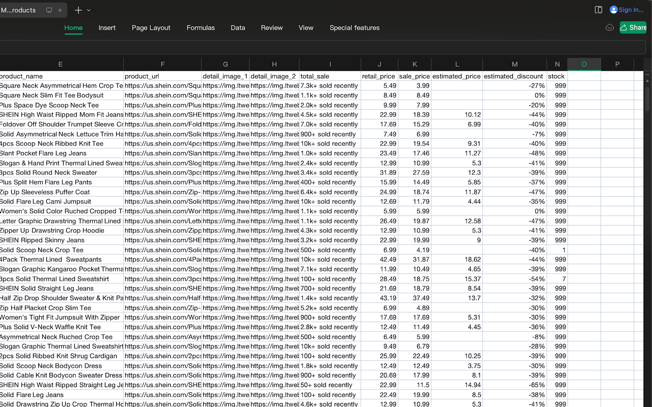 Shein Store Product Exporter chrome谷歌浏览器插件_扩展第2张截图
