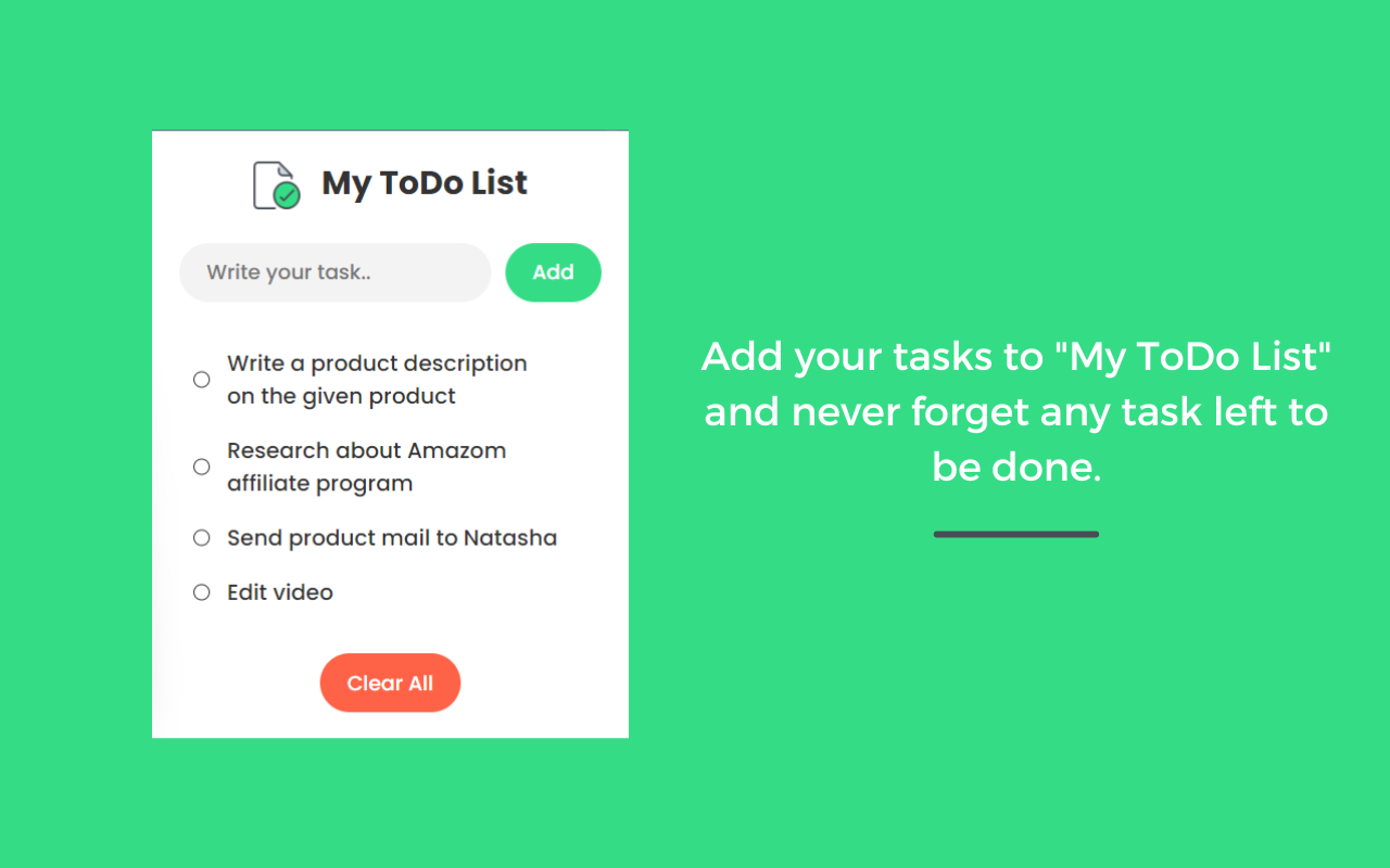 My ToDo List chrome谷歌浏览器插件_扩展第5张截图