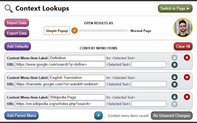 Context Lookups chrome谷歌浏览器插件_扩展第5张截图