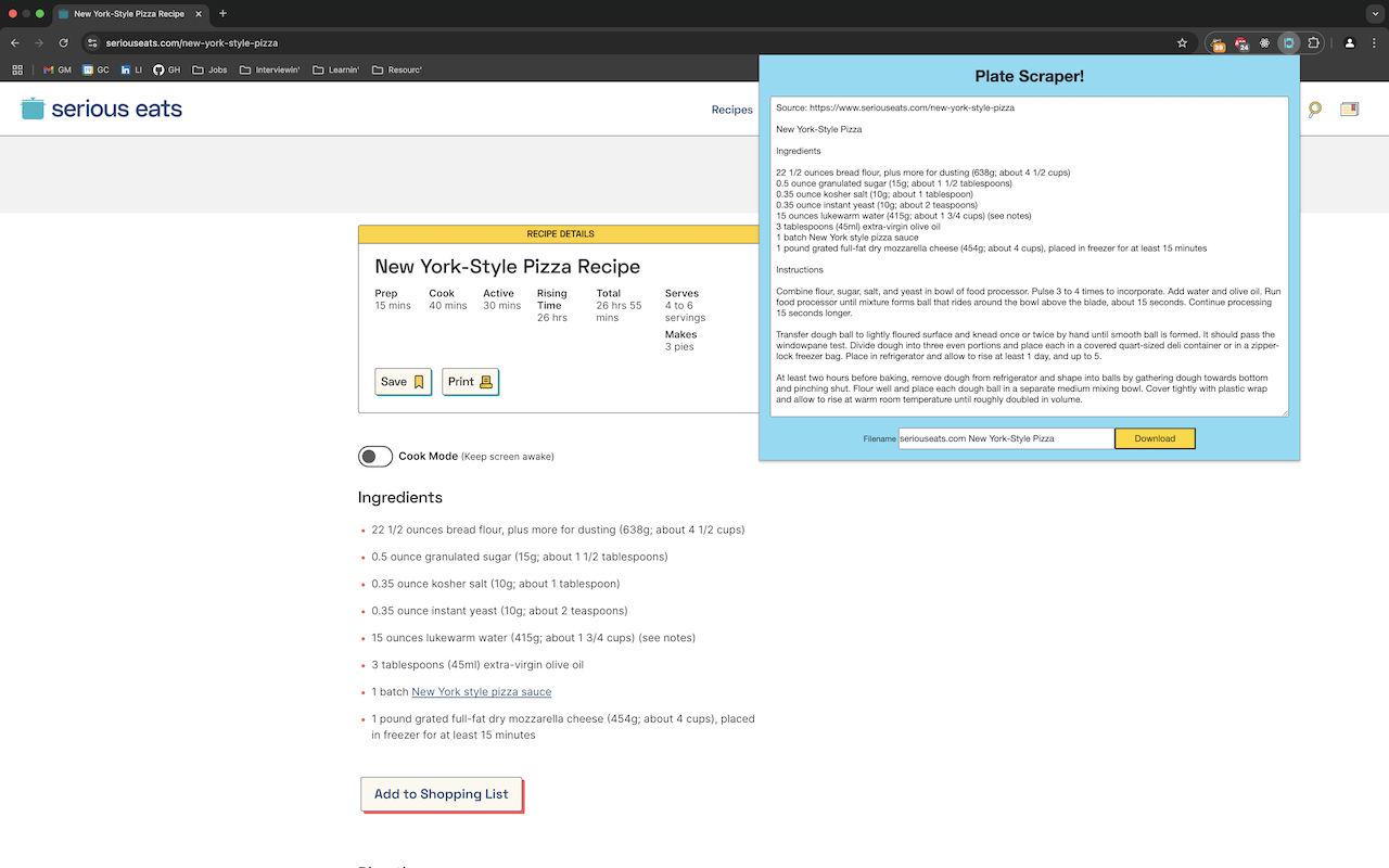 Plate Scraper chrome谷歌浏览器插件_扩展第1张截图