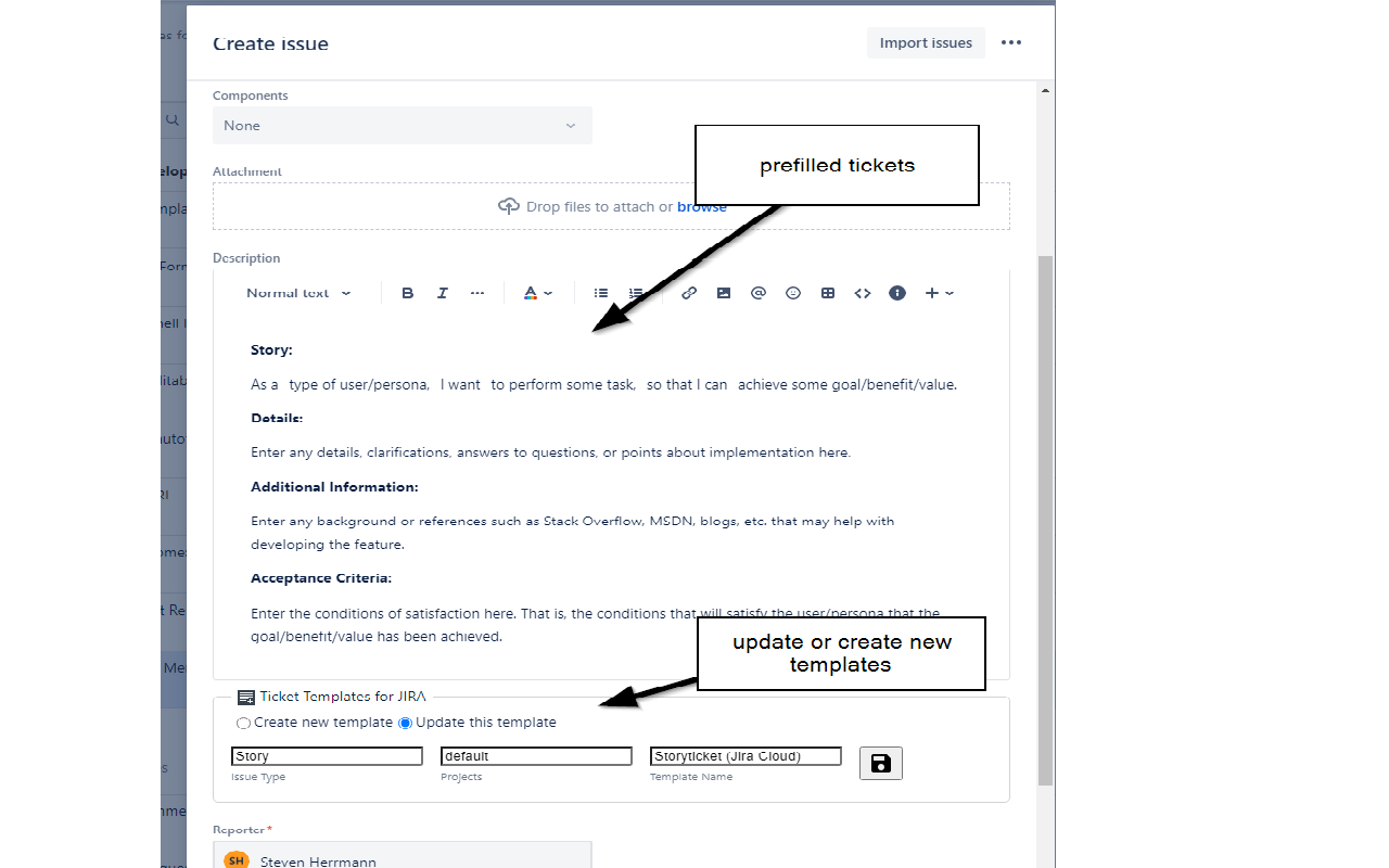 Ticket Templates for JIRA chrome谷歌浏览器插件_扩展第1张截图