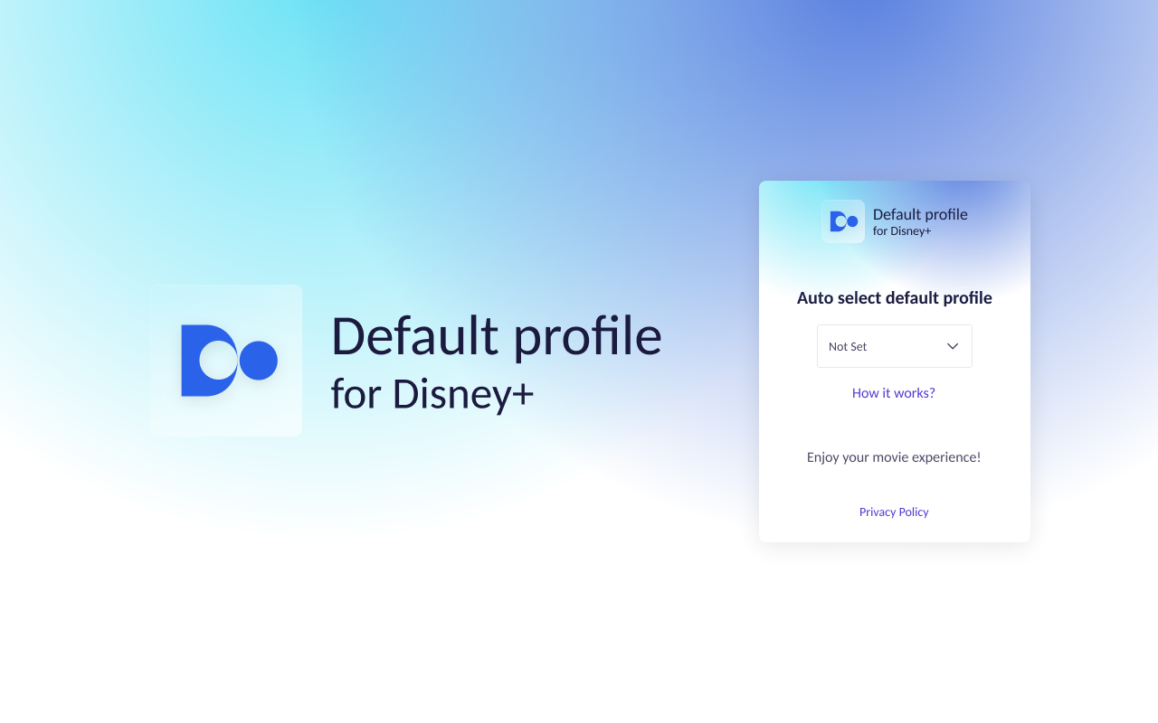 Default profile for Disney+ chrome谷歌浏览器插件_扩展第1张截图