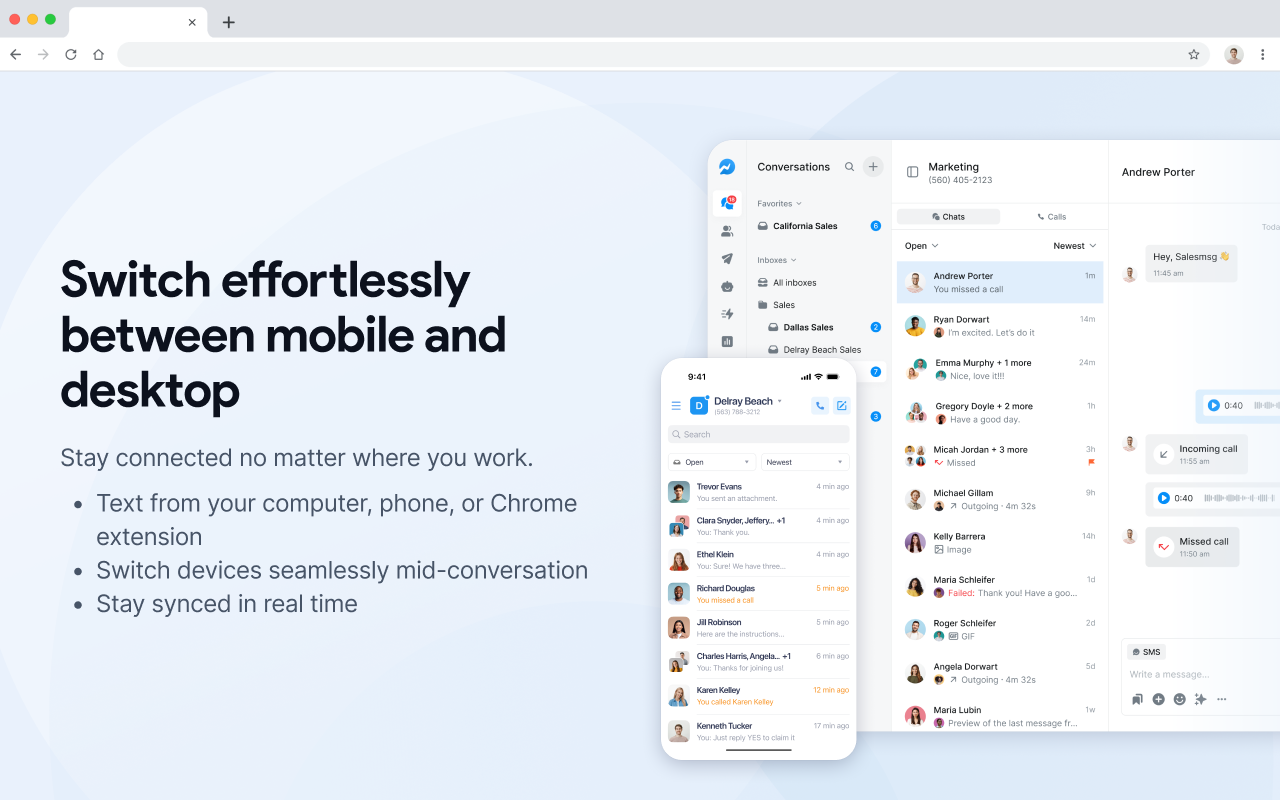 Salesmsg - Business Text Messaging chrome谷歌浏览器插件_扩展第1张截图