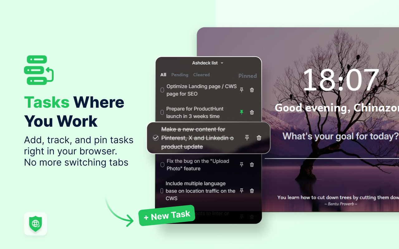 Ashdeck - Website Blocker & Pomodoro Timer for Focus | New Tab Page chrome谷歌浏览器插件_扩展第2张截图