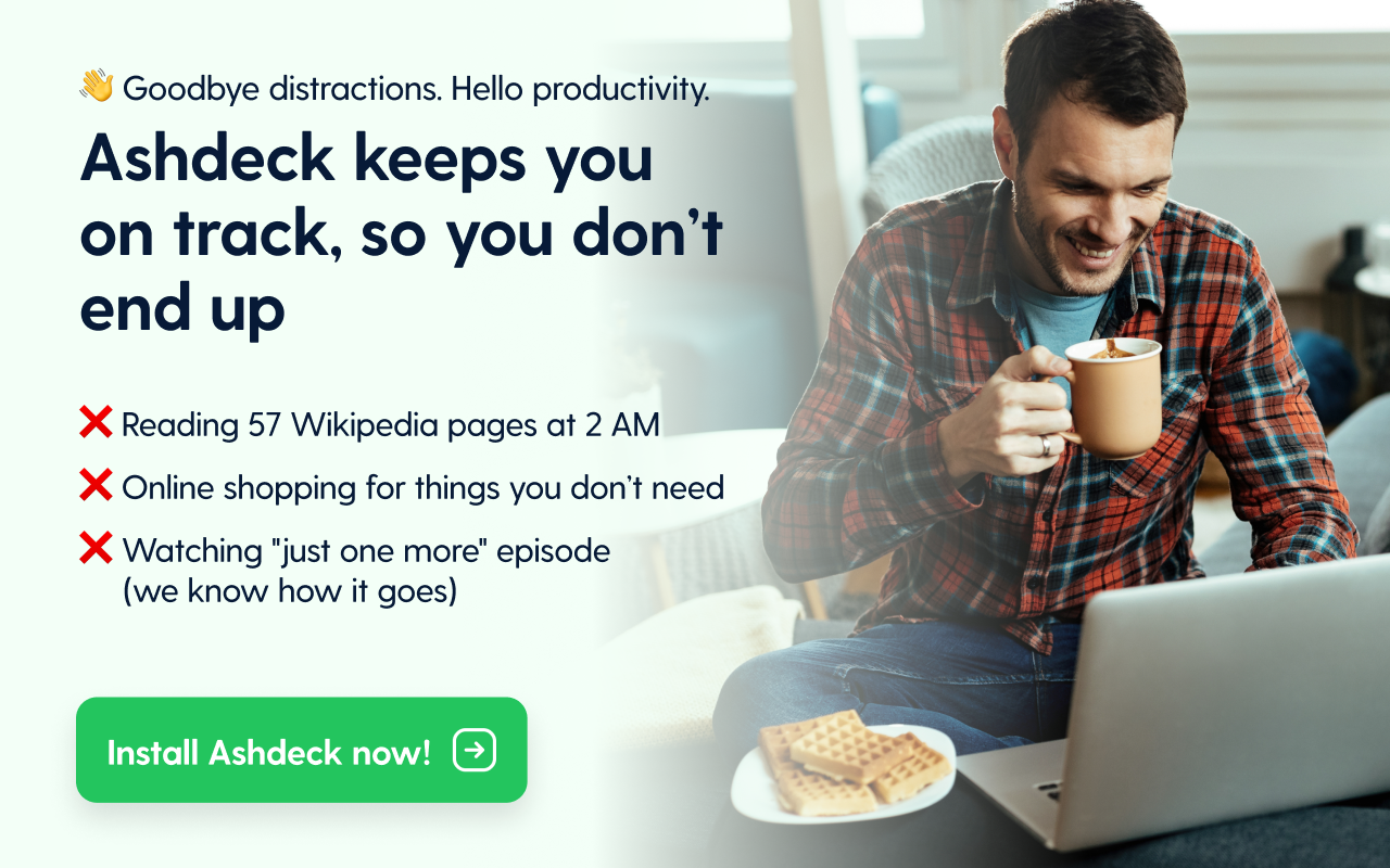 Ashdeck - Website Blocker & Pomodoro Timer for Focus | New Tab Page chrome谷歌浏览器插件_扩展第5张截图