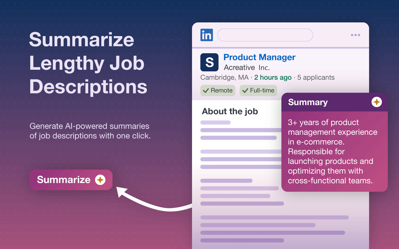 隐藏推广和已申请的工作、公司及LinkedIn上的信息流 chrome谷歌浏览器插件_扩展第3张截图