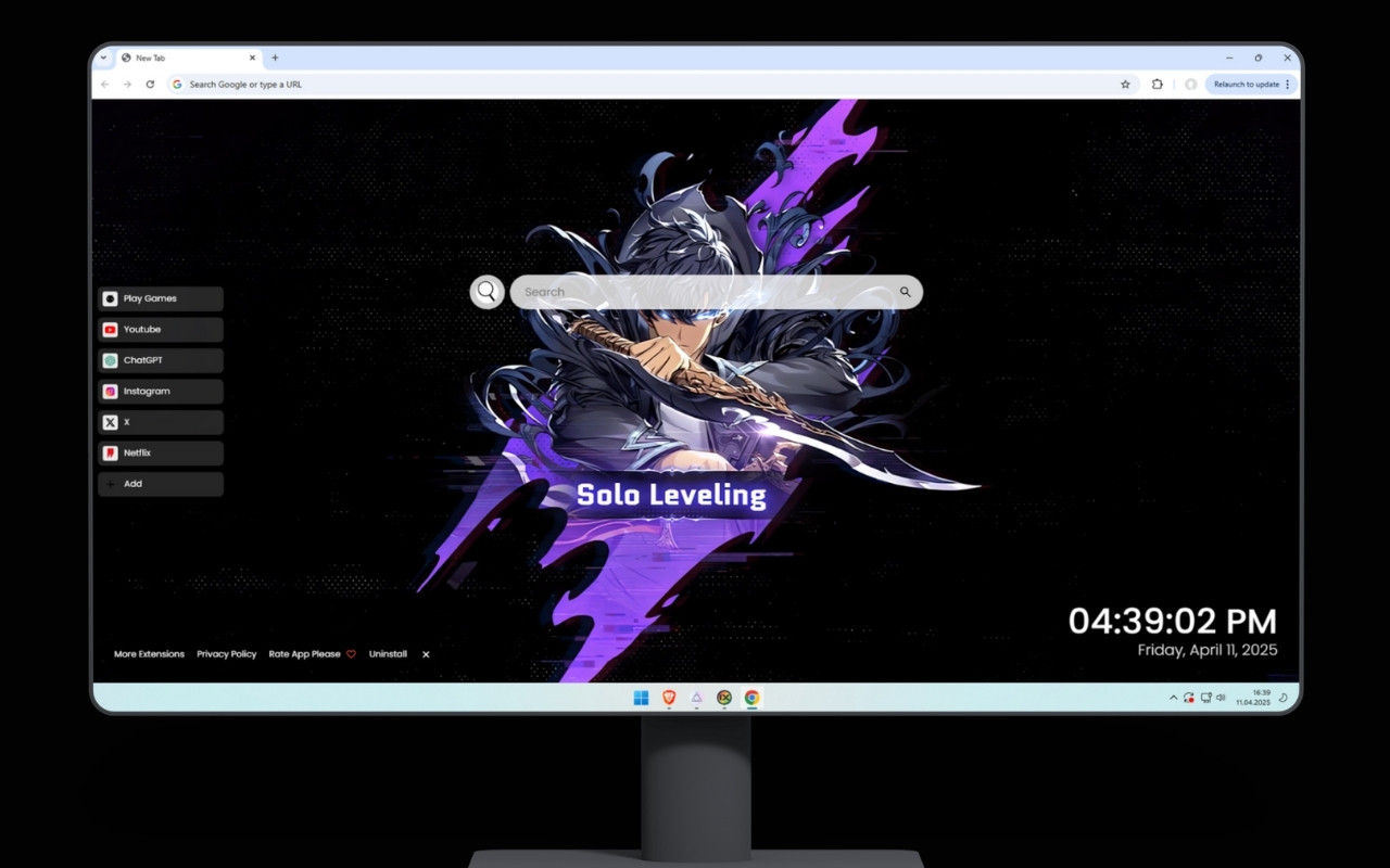 Solo Leveling Glitch Live Wallpaper chrome谷歌浏览器插件_扩展第4张截图