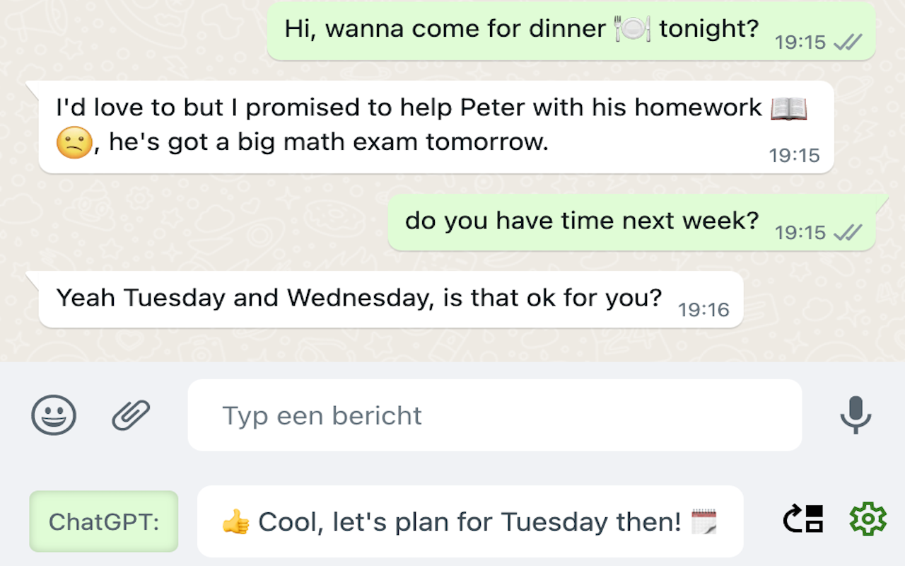ChatGPT answers for WhatsApp™ web chrome谷歌浏览器插件_扩展第3张截图