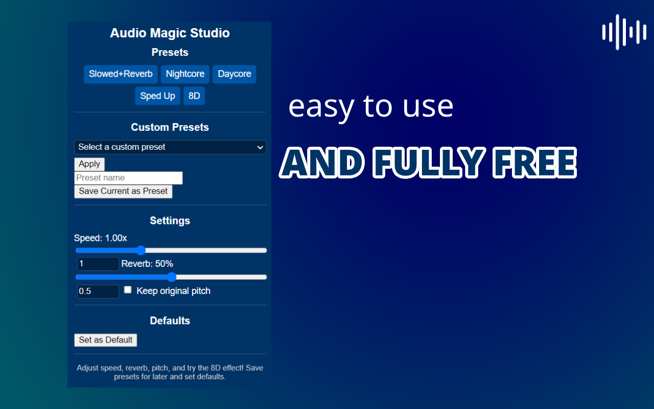Audio Magic Studio chrome谷歌浏览器插件_扩展第1张截图