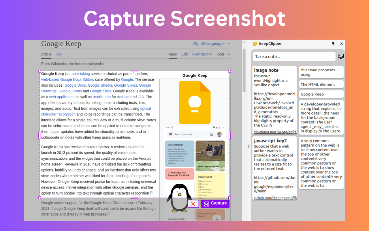keepClipper - 适用于 google keep 的网络剪辑器 chrome谷歌浏览器插件_扩展第4张截图