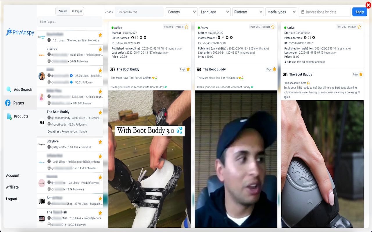 PrivAdspy - Best dropshipping adspy chrome谷歌浏览器插件_扩展第1张截图