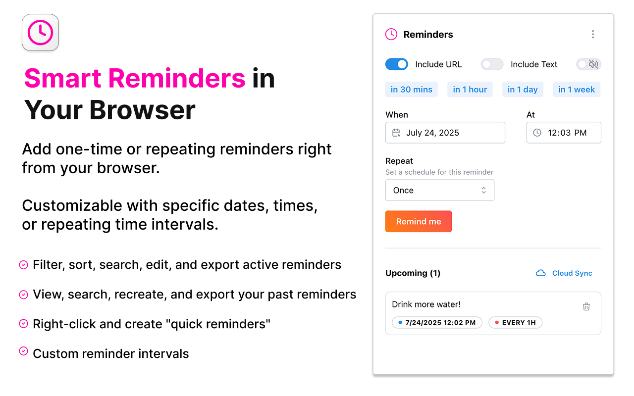 Best Reminder App - Set tab & note reminders chrome谷歌浏览器插件_扩展第5张截图