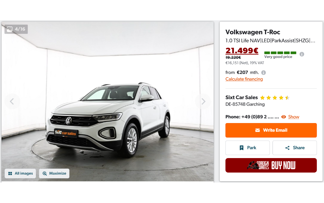 Foreign Wheels - Vehicle Importation chrome谷歌浏览器插件_扩展第1张截图