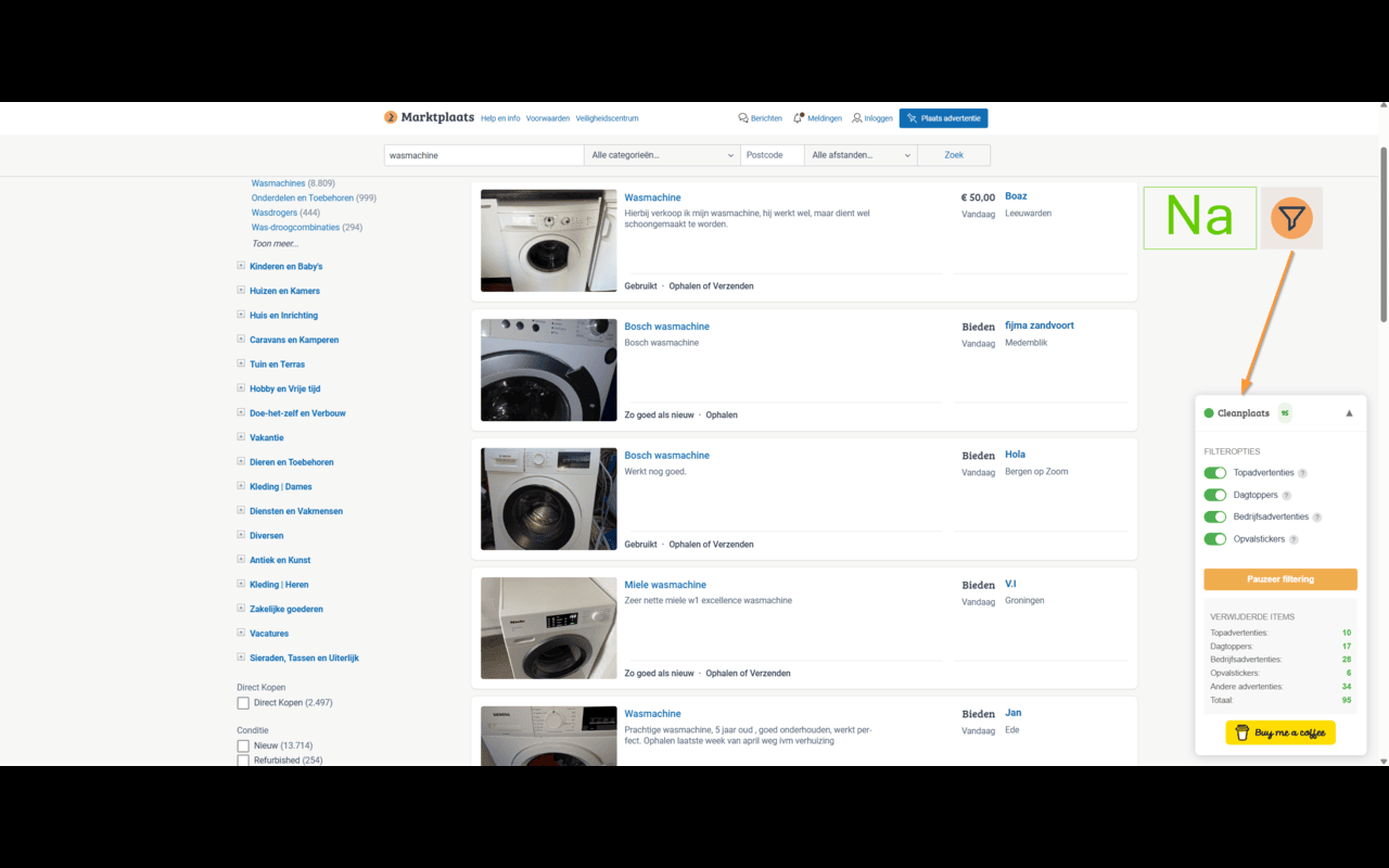 Cleanplaats - Marktplaats zonder spam chrome谷歌浏览器插件_扩展第1张截图