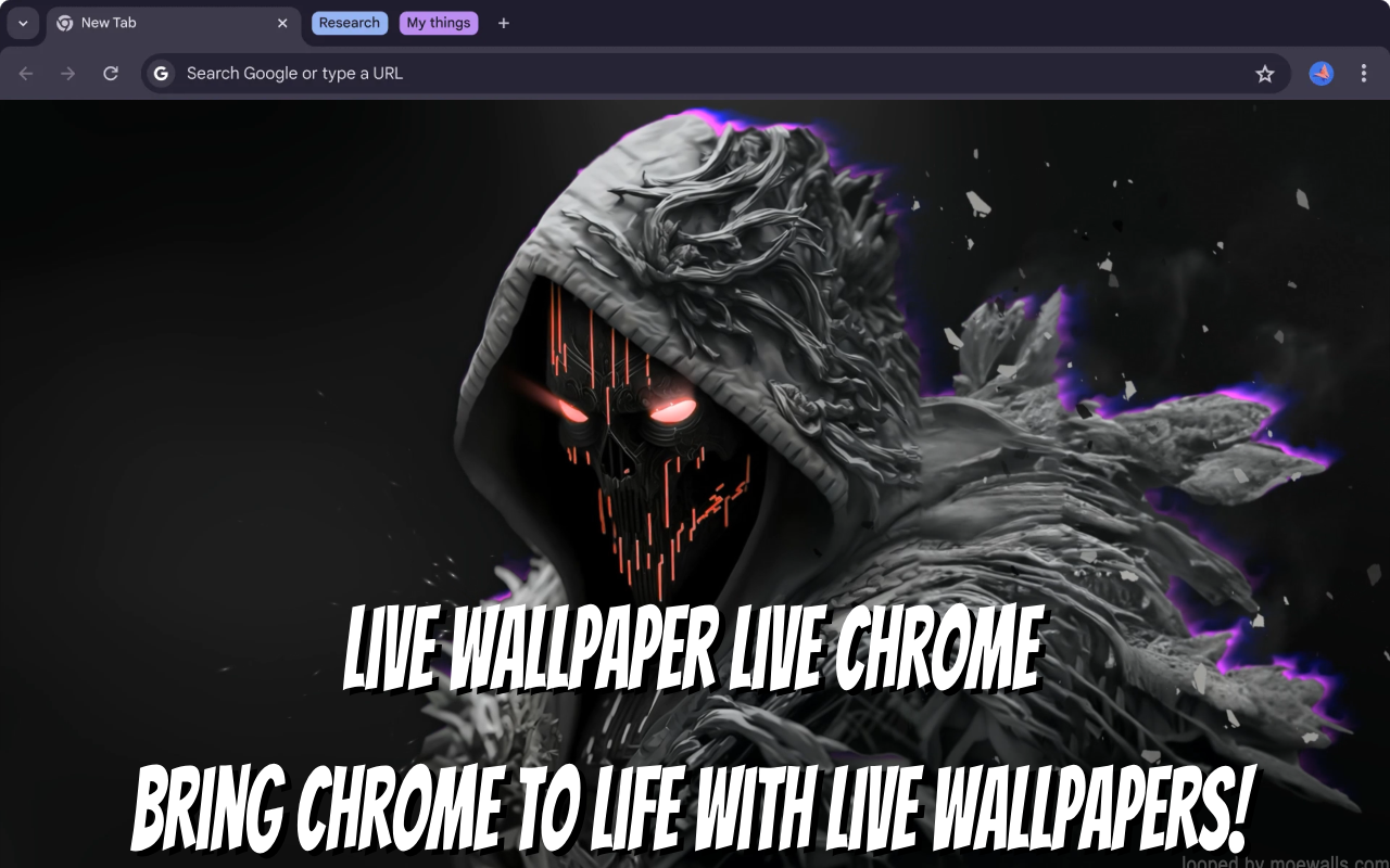 Skull AI Live Wallpaper New Tab chrome谷歌浏览器插件_扩展第2张截图