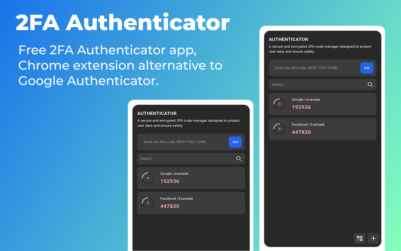 2FA Authenticator chrome谷歌浏览器插件_扩展第2张截图