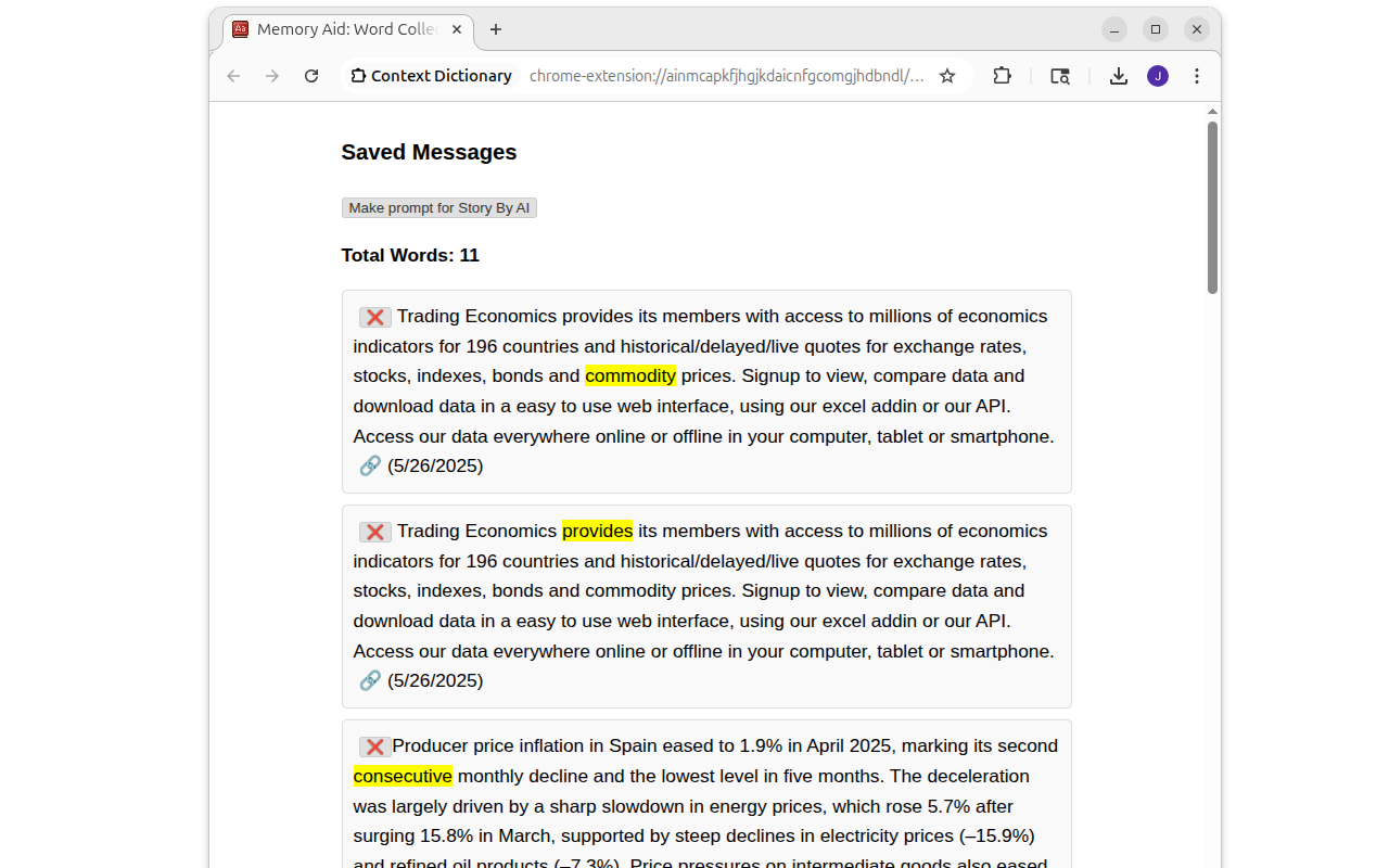 Context Dictionary chrome谷歌浏览器插件_扩展第2张截图