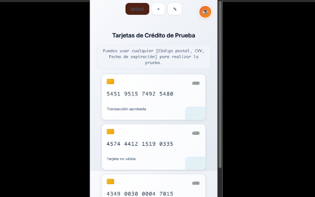 Tarjetas de Crédito de Prueba chrome谷歌浏览器插件_扩展第1张截图