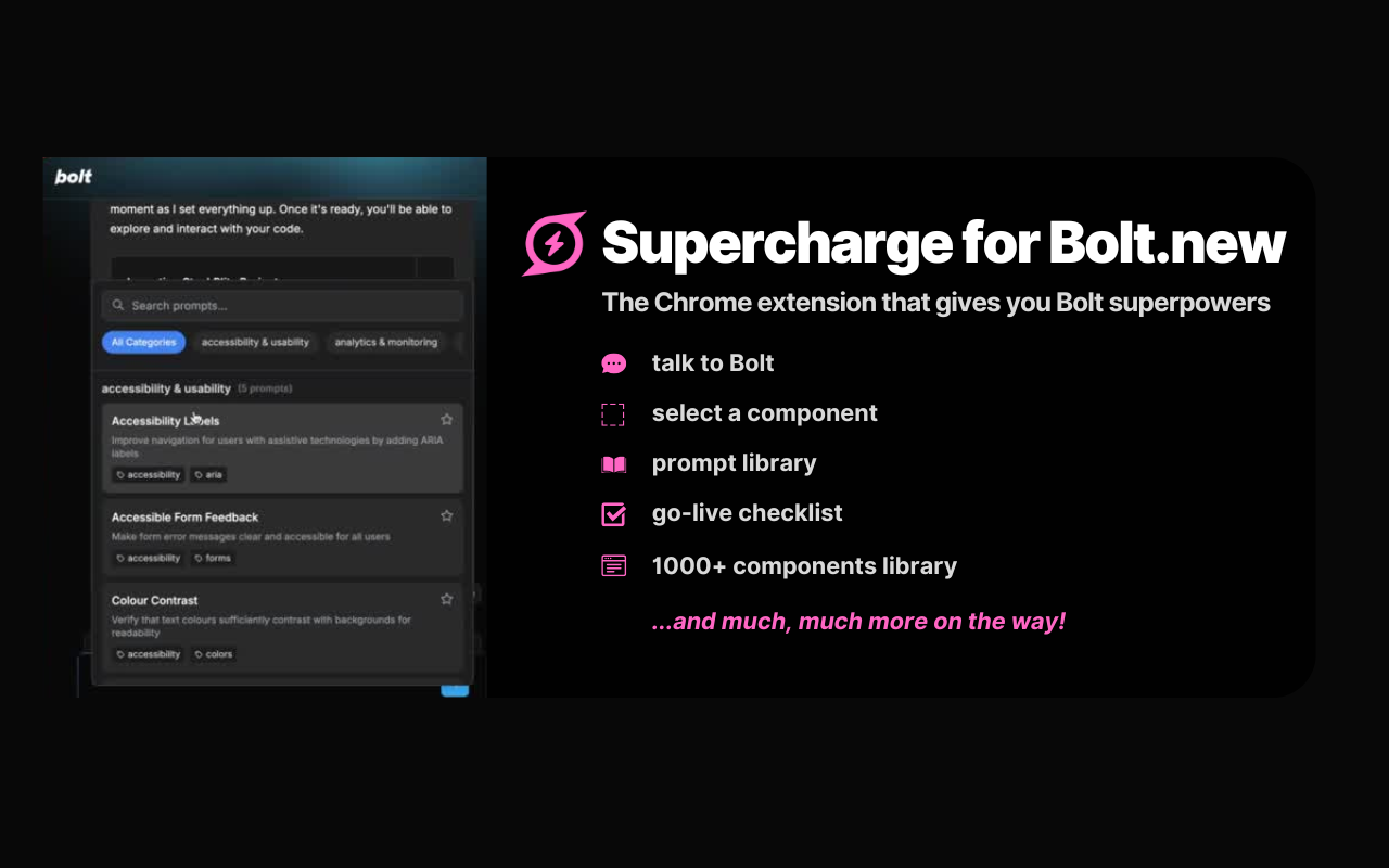 Supercharge for Bolt.new chrome谷歌浏览器插件_扩展第1张截图