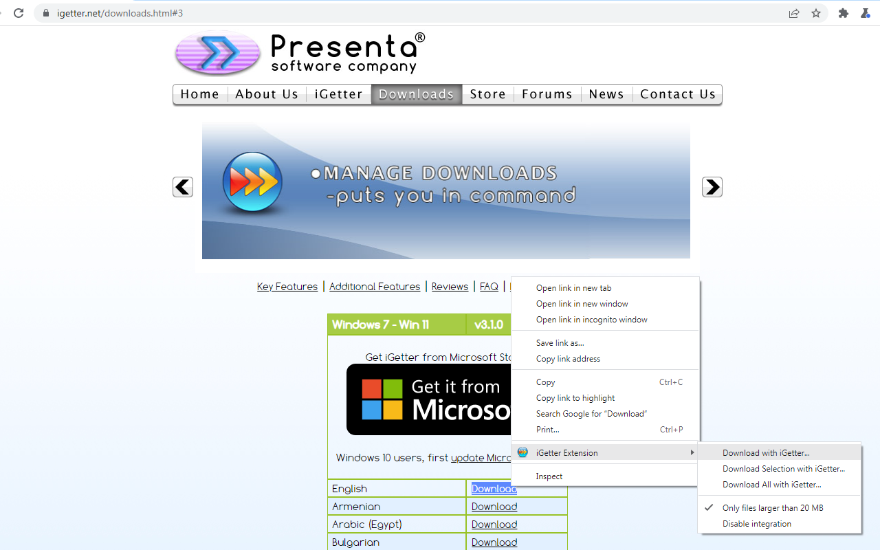 iGetter Download Manager chrome谷歌浏览器插件_扩展第2张截图