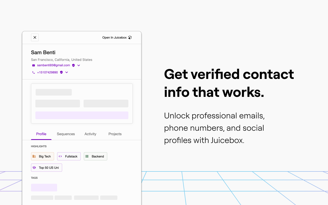 Juicebox: AI-powered sourcing and email outreach for recruiters chrome谷歌浏览器插件_扩展第1张截图