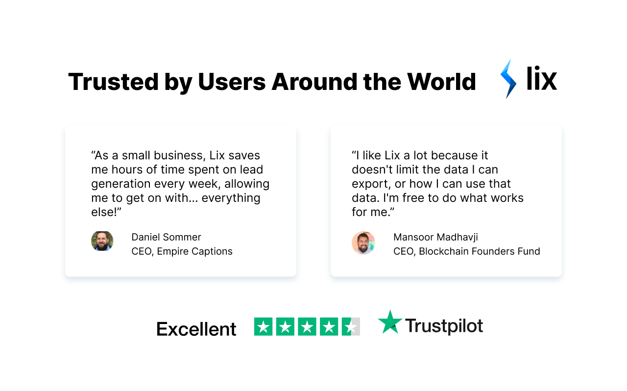 Lix - B2B Email Finder chrome谷歌浏览器插件_扩展第3张截图