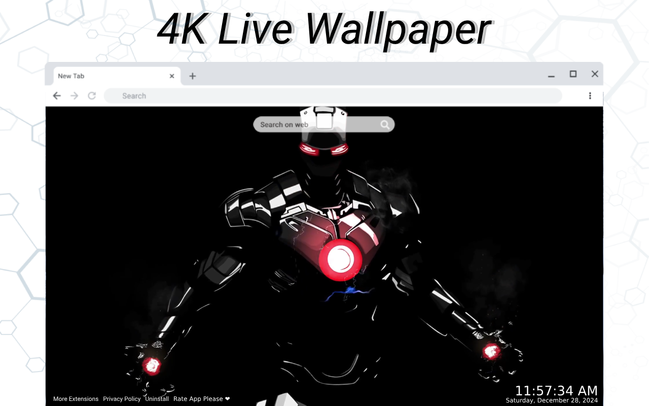 Ironman Black Live Wallpaper chrome谷歌浏览器插件_扩展第2张截图