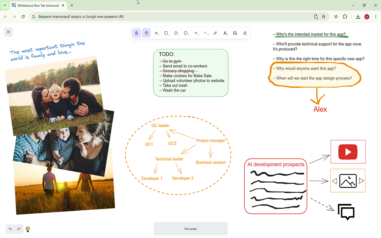 FocusBoard — 新标签页白板 chrome谷歌浏览器插件_扩展第2张截图