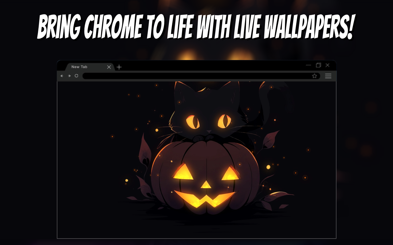 Halloween Black Cat Live Wallpaper chrome谷歌浏览器插件_扩展第1张截图