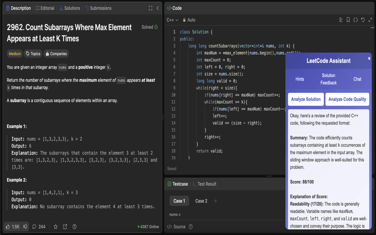 LeetCode Assistant chrome谷歌浏览器插件_扩展第5张截图
