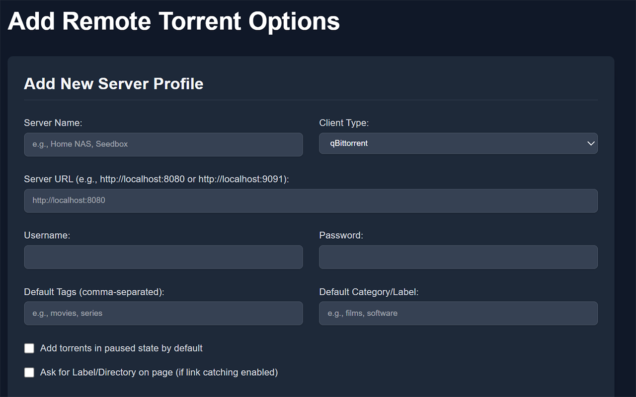Add Remote Torrent chrome谷歌浏览器插件_扩展第1张截图