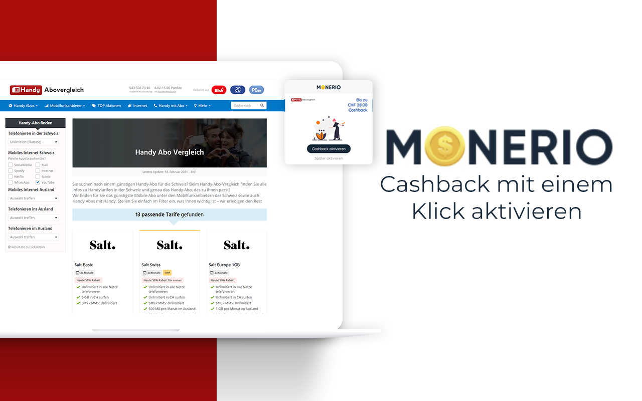 Monerio Shopping-Helfer chrome谷歌浏览器插件_扩展第2张截图