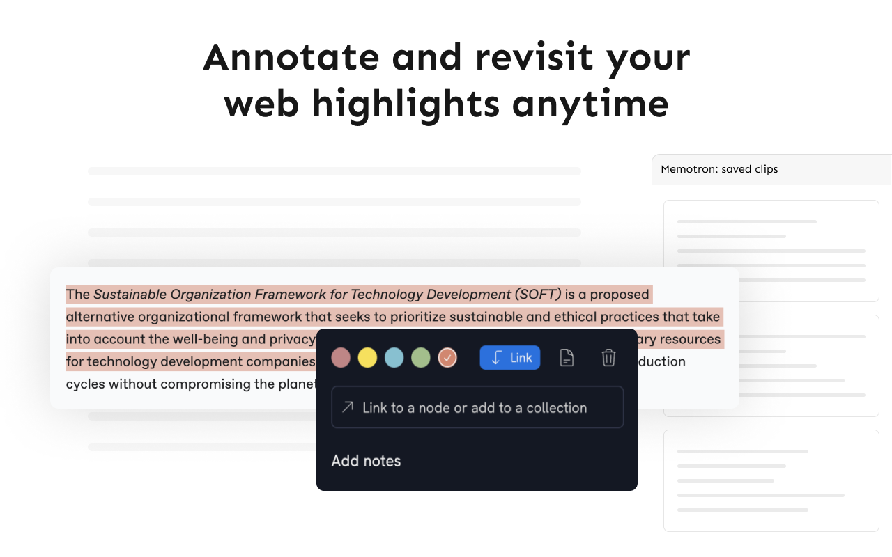 Memotron: Clip, plug your memory chrome谷歌浏览器插件_扩展第2张截图