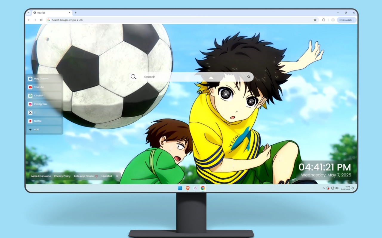 Bachira Blue Lock Live Wallpaper chrome谷歌浏览器插件_扩展第3张截图