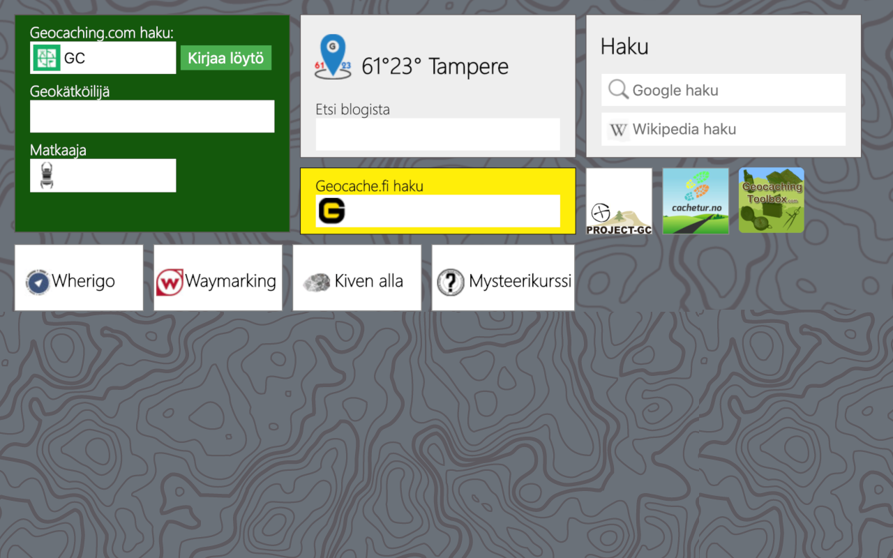 Geocaching new tab page (Finnish) chrome谷歌浏览器插件_扩展第1张截图