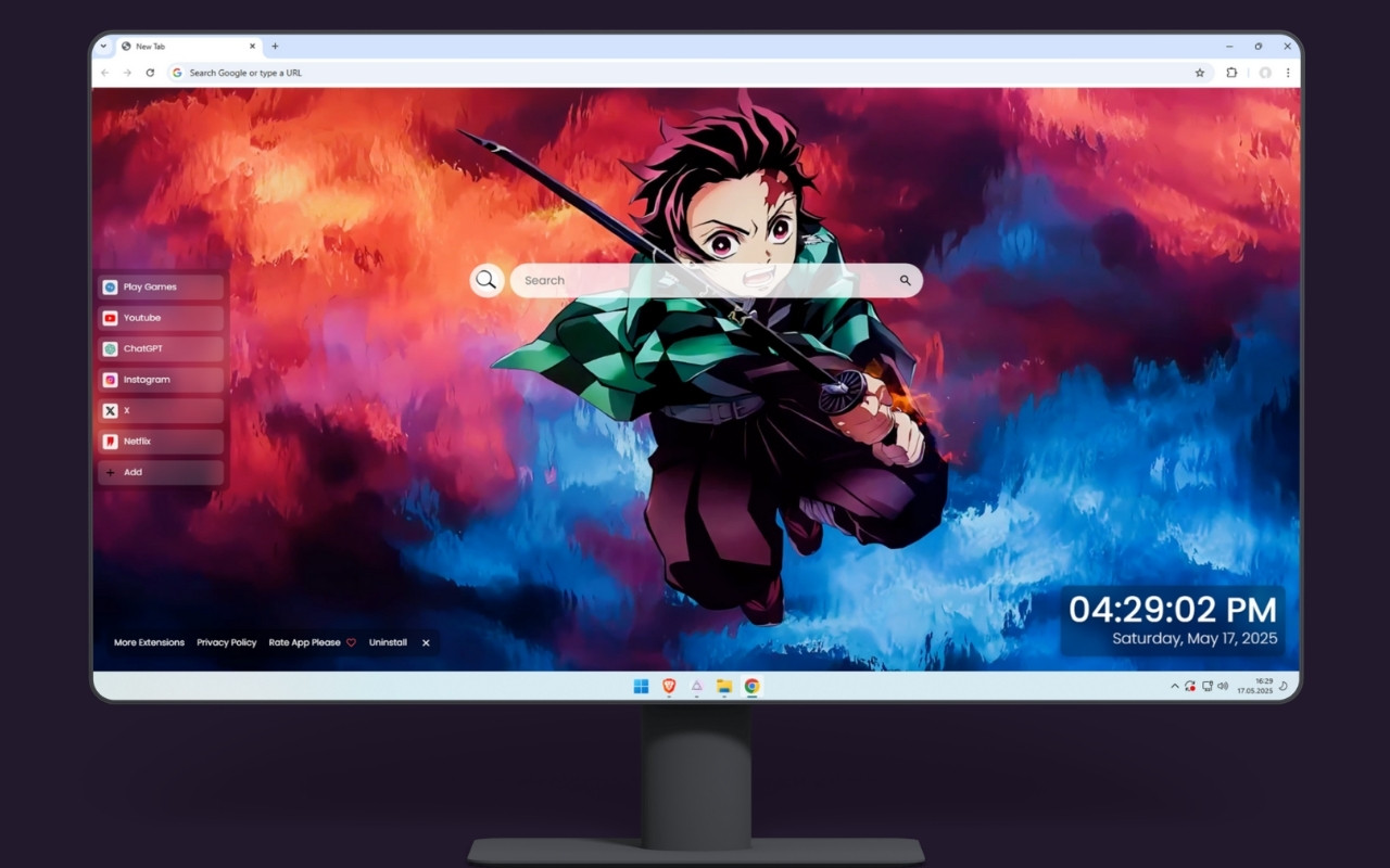 Tanjiro Kamado Live Wallpaper chrome谷歌浏览器插件_扩展第3张截图