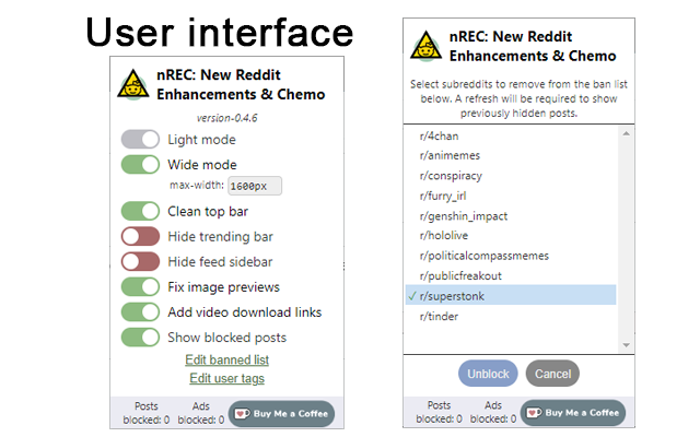 New Reddit Enhancements & Chemo (nREC) chrome谷歌浏览器插件_扩展第3张截图