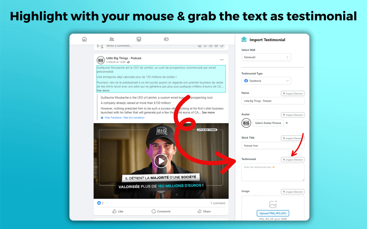Famewall Testimonial Extension chrome谷歌浏览器插件_扩展第3张截图