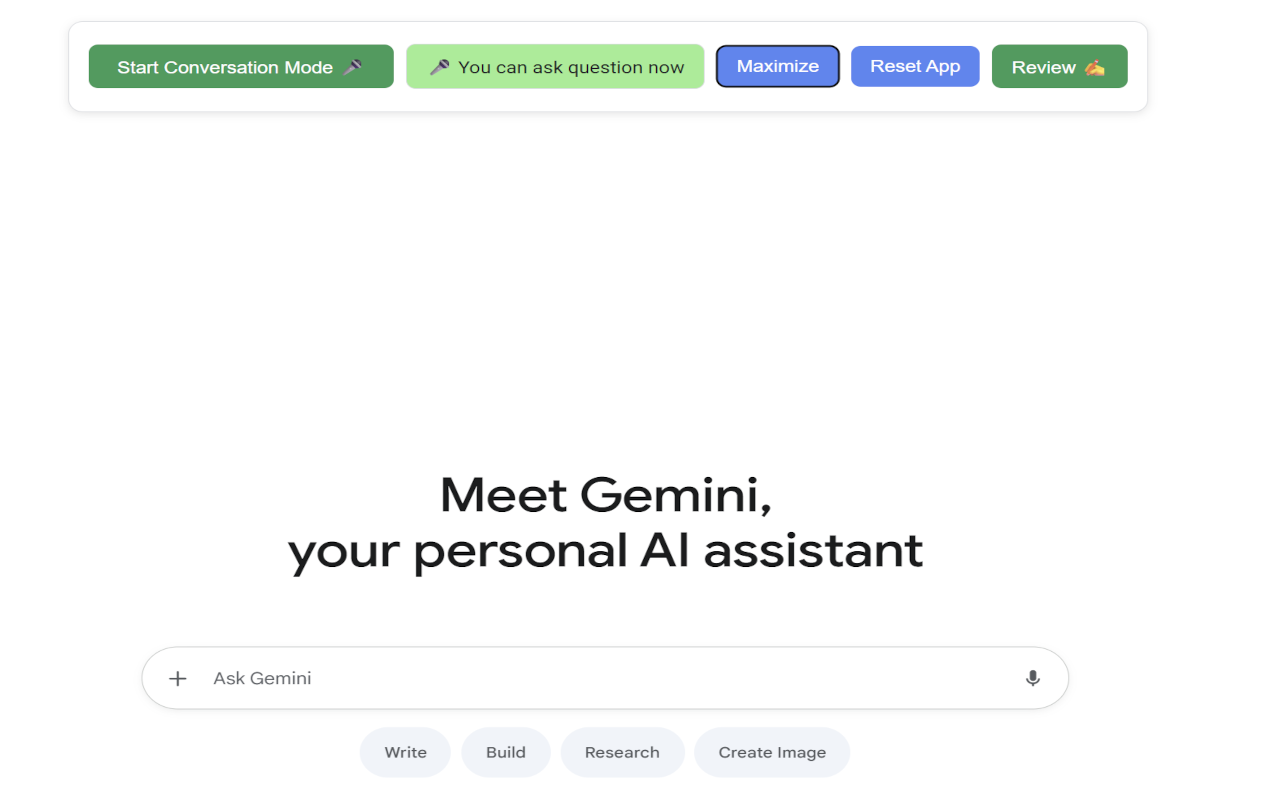 Two Way Voice for Gemini ™ chrome谷歌浏览器插件_扩展第2张截图