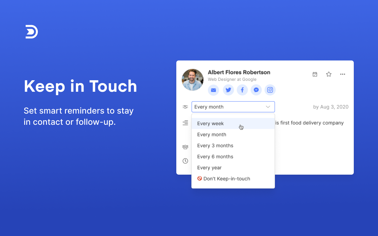 Dex for Chrome - Personal CRM and Rolodex chrome谷歌浏览器插件_扩展第1张截图