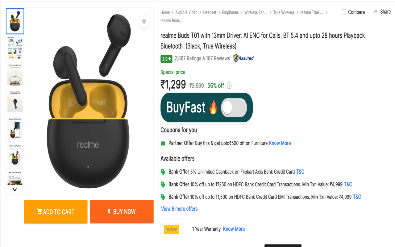 BuyFast - Amazon Flipkart Auto Checkout chrome谷歌浏览器插件_扩展第2张截图