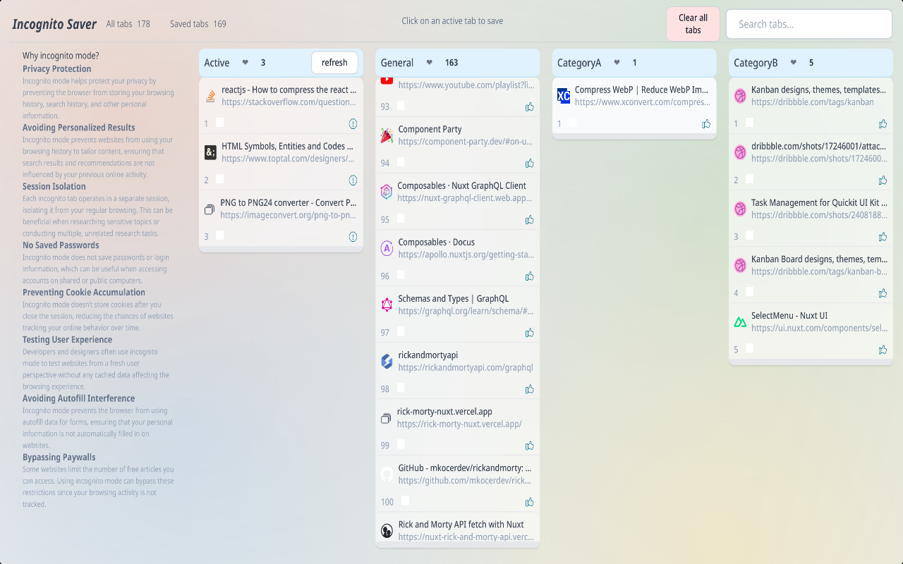 Incognito Saver chrome谷歌浏览器插件_扩展第1张截图