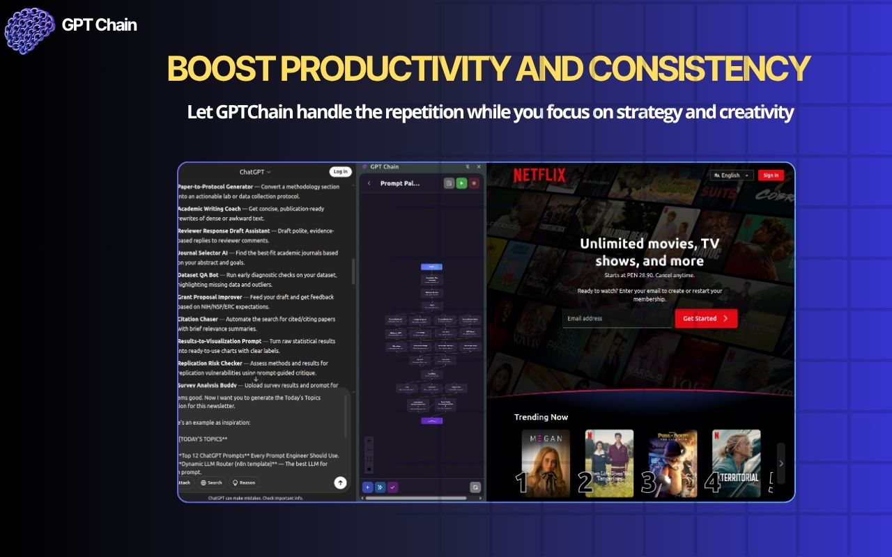 GPTChain - ChatGPT Prompt Workflow Automation & AI Builder chrome谷歌浏览器插件_扩展第2张截图