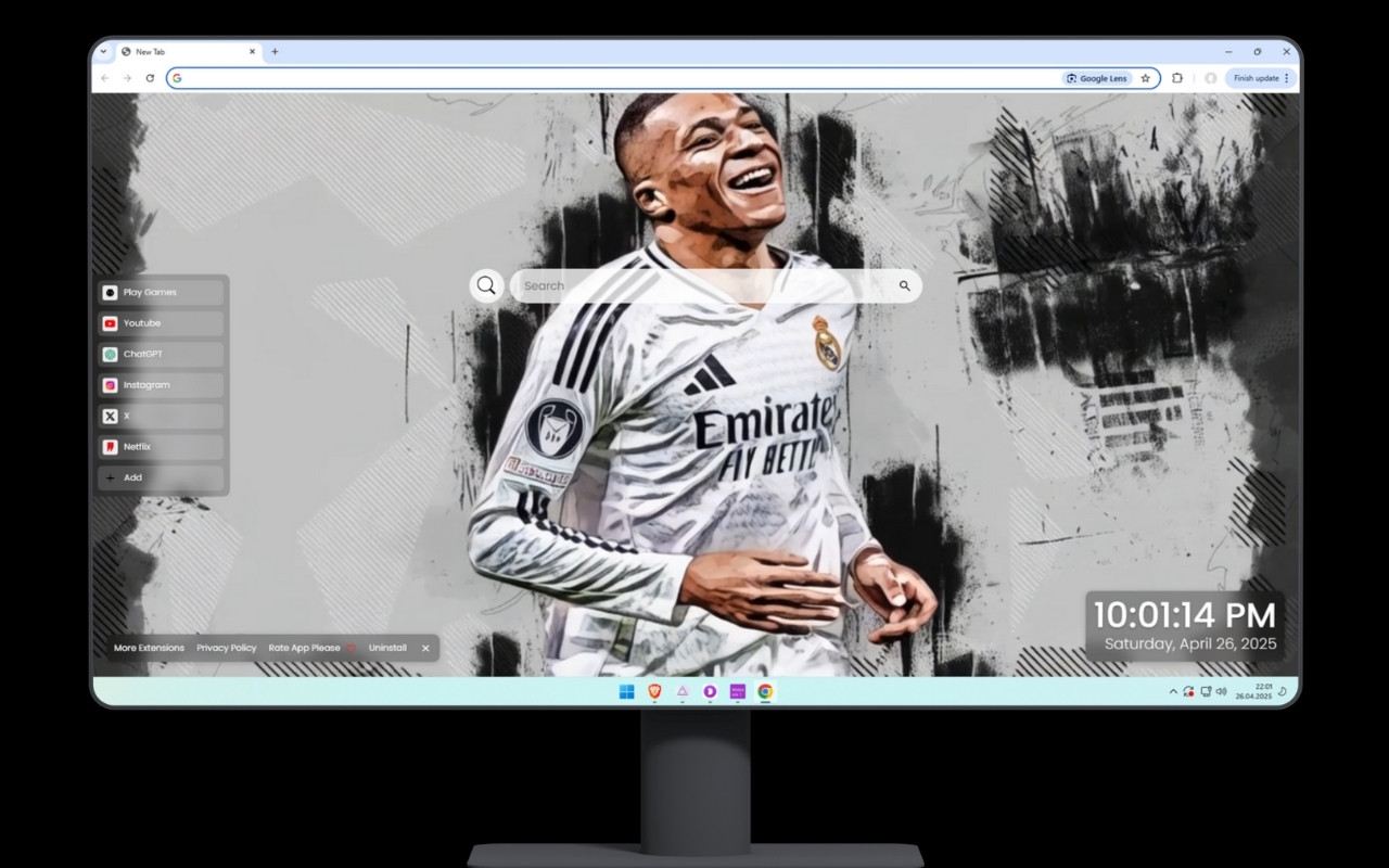 Kylian Mbappé Madrid Live Wallpaper chrome谷歌浏览器插件_扩展第4张截图