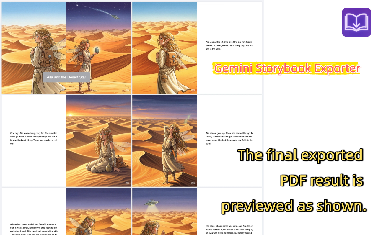 Gemini 绘本故事导出器 chrome谷歌浏览器插件_扩展第2张截图